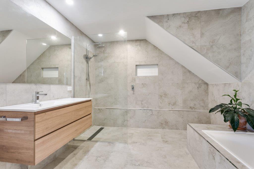 Raked Ceiling Bathroom