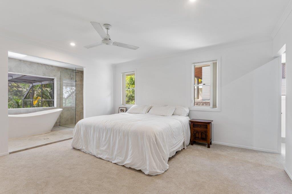 Master bedroom opening to the ensuite